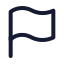 Flag icon with stroke standard style