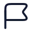 Flag icon with stroke rounded style