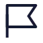 Flag icon with stroke sharp style