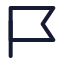 Flag icon with stroke standard style