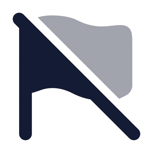Flag Off Icon in Bulk Rounded style