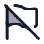 Flagoff icon with duotone rounded style