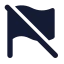 Flagoff icon with solid standard style