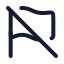 Flagoff icon with stroke rounded style