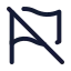 Flagoff icon with stroke standard style