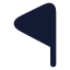 Flagtriangleleft icon with solid rounded style