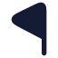 Flagtriangleleft icon with solid rounded style