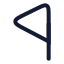 Flagtriangleleft icon with stroke rounded style