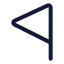 Flagtriangleleft icon with stroke standard style