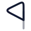 Flagtriangleleft icon with twotone rounded style