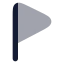 Flagtriangleright icon with bulk rounded style