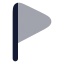 Flagtriangleright icon with bulk rounded style