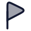 Flagtriangleright icon with duotone rounded style