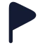 Flagtriangleright icon with solid rounded style