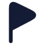 Flagtriangleright icon with solid rounded style