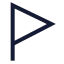 Flagtriangleright icon with stroke sharp style