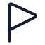 Flagtriangleright icon with stroke standard style