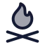 Flamekindling icon with duotone standard style