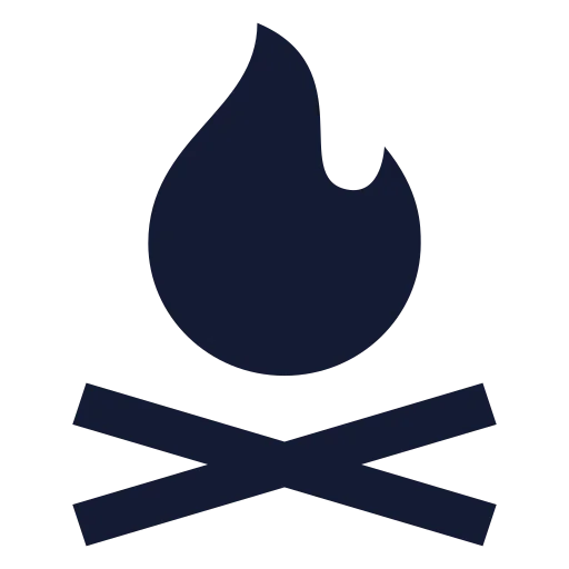 Flame Kindling Icon in Solid Sharp style
