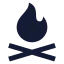 Flamekindling icon with solid sharp style