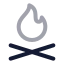 Flamekindling icon with twotone rounded style