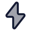Flash icon with duotone rounded style