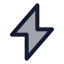Flash icon with duotone standard style