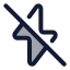 Flashoff icon with duotone rounded style