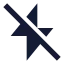 Flashoff icon with solid sharp style