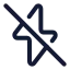 Flashoff icon with stroke rounded style