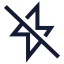 Flashoff icon with stroke sharp style