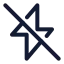 Flashoff icon with stroke standard style