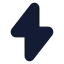 Flash icon with solid rounded style