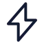 Flash icon with stroke standard style