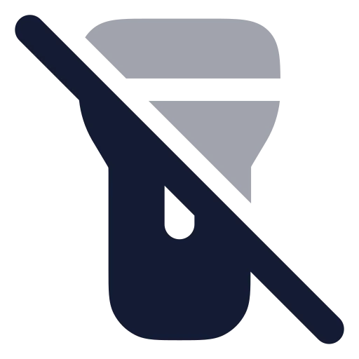 Flashlight Off Icon in Bulk Rounded style