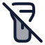 Flashlightoff icon with duotone rounded style