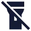 Flashlightoff icon with solid sharp style