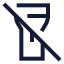 Flashlightoff icon with stroke sharp style