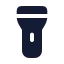 Flashlight icon with solid rounded style