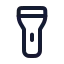 Flashlight icon with stroke rounded style