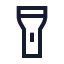 Flashlight icon with stroke sharp style