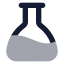 Flaskconical icon with bulk rounded style