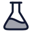 Flaskconical icon with duotone rounded style