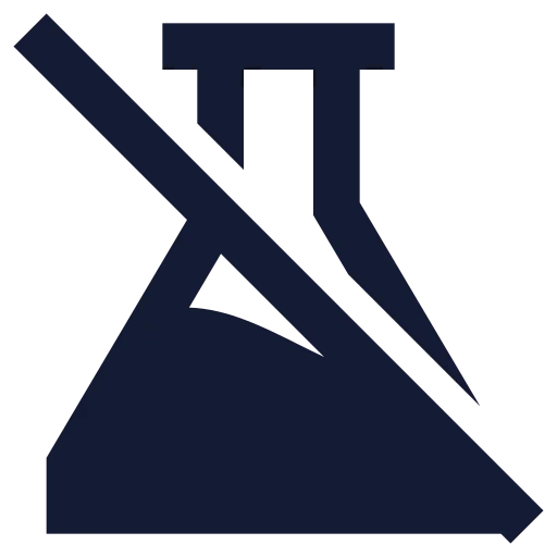Flask Conical Off Icon in Solid Sharp style