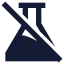 Flaskconicaloff icon with solid sharp style