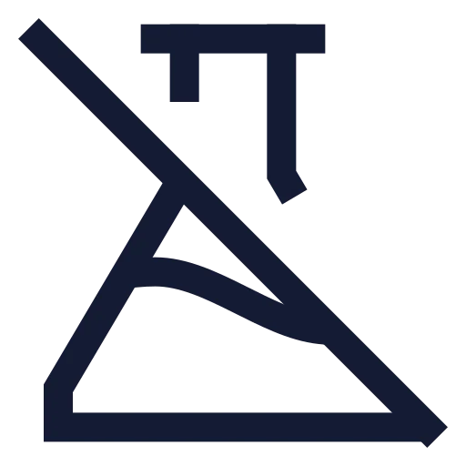 Flask Conical Off Icon in Stroke Sharp style