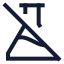 Flaskconicaloff icon with stroke sharp style