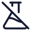 Flaskconicaloff icon with stroke standard style