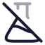 Flaskconicaloff icon with twotone rounded style