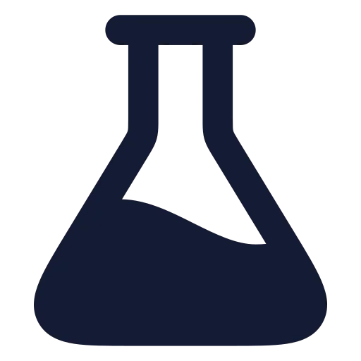 Flask Conical Icon in Solid Rounded style